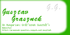 gusztav grasznek business card